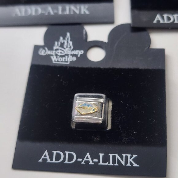 Lot of 3 Walt Disney World Add-A-Link Charms January Garnet Mickey Tink Dolphins - Picture 4 of 4